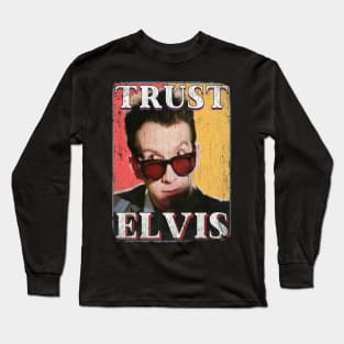 Elvis Costello Vintage 1954 // My Aim is True Original FAn Design Artwork Long Sleeve T-Shirt